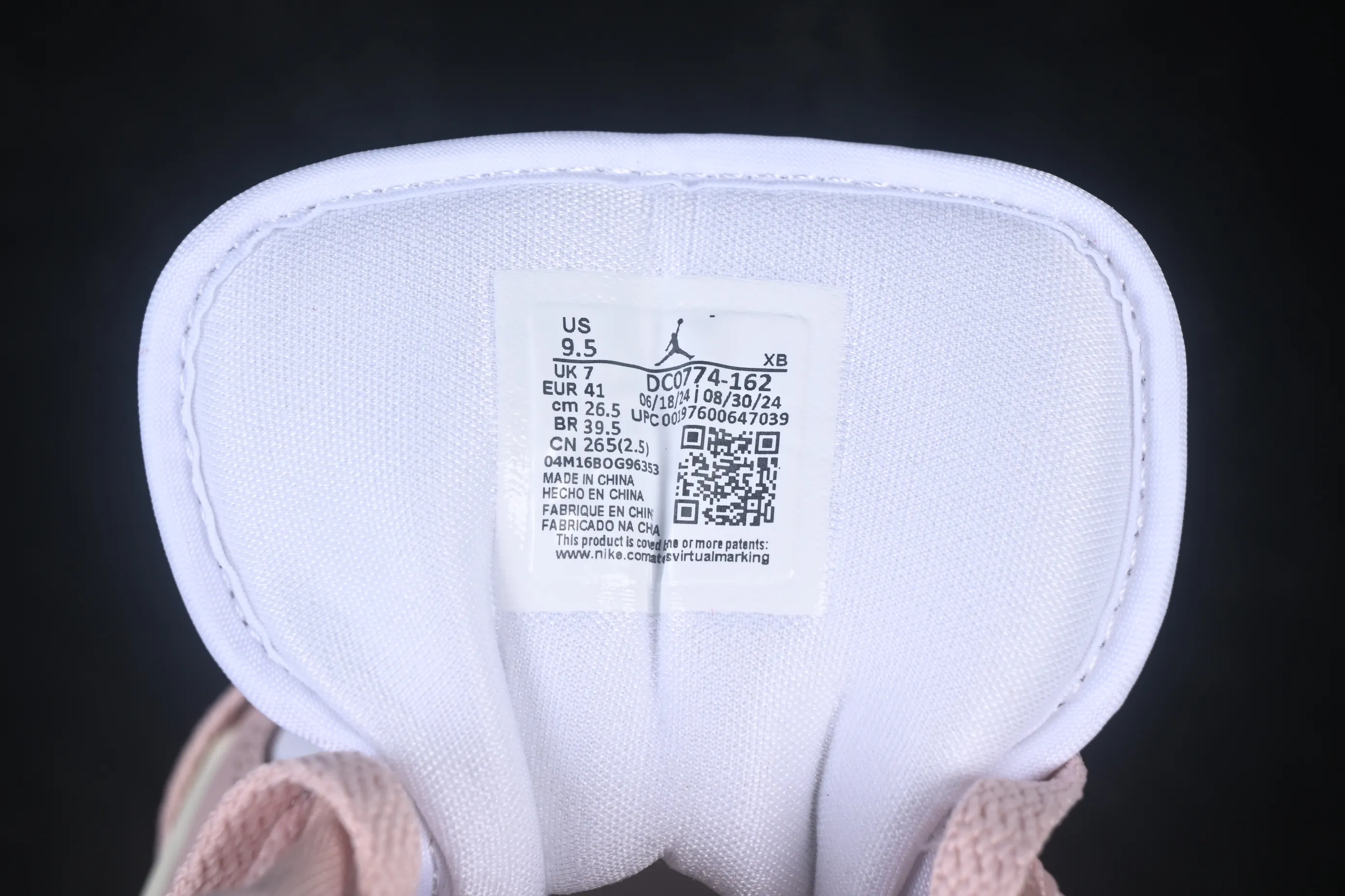All categories Air Jordan Jordan series basketball shoes Air Jordan 1 Low G version pure original Air Jordan 1 Low AJ1 Joe 1 white pink low-top retro culture basketball shoes DC0774-162